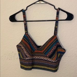 Tribe Print Crop Top